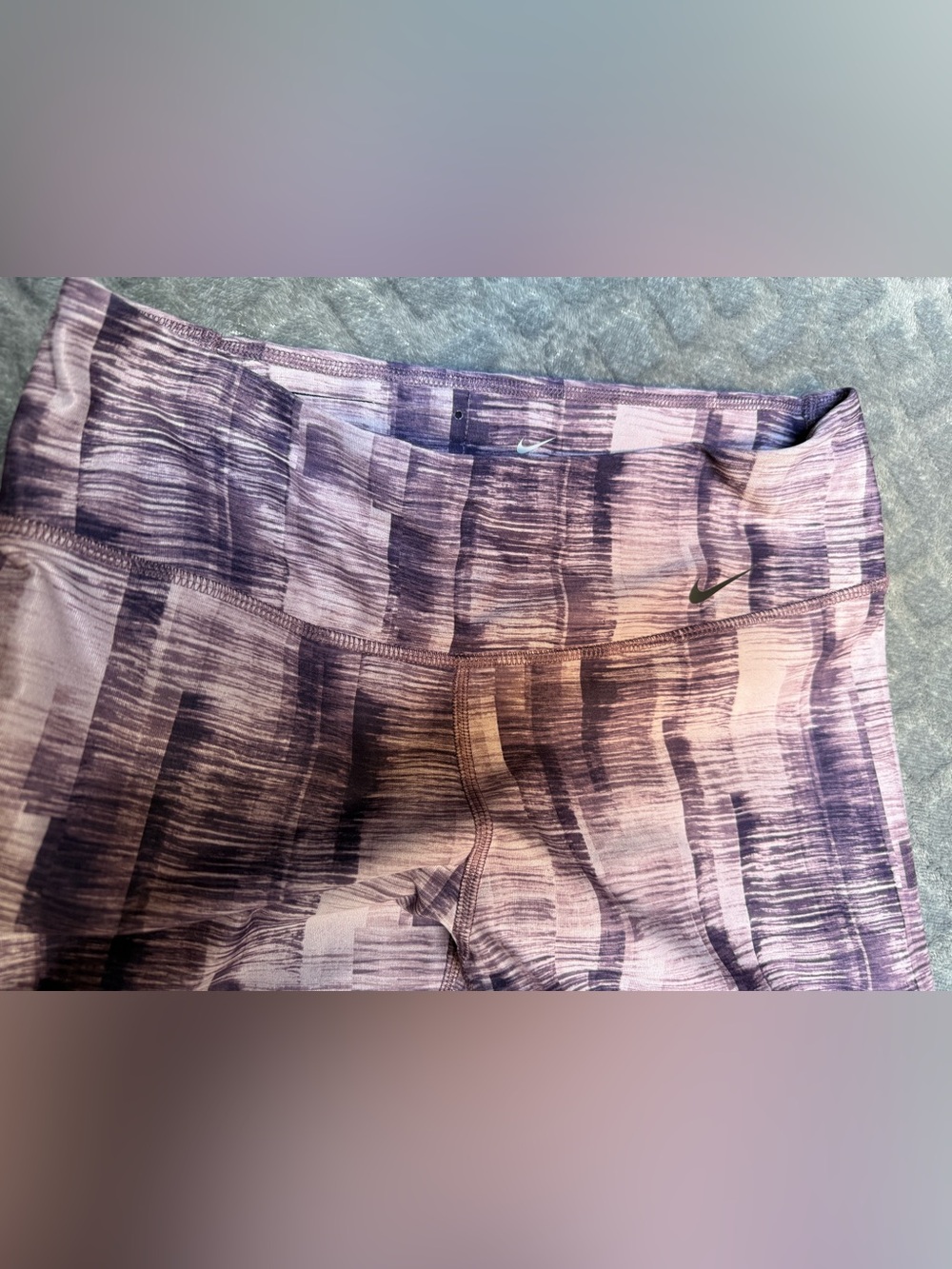 Nike Mauve Brushstroke Print Leggings